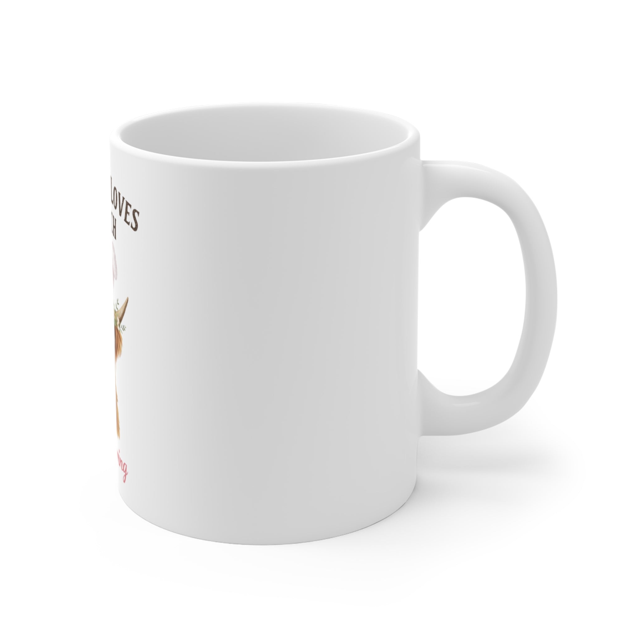 Some Bunny Loves the Ranch Mug | Highland Cow with Bunny Ears, Spring