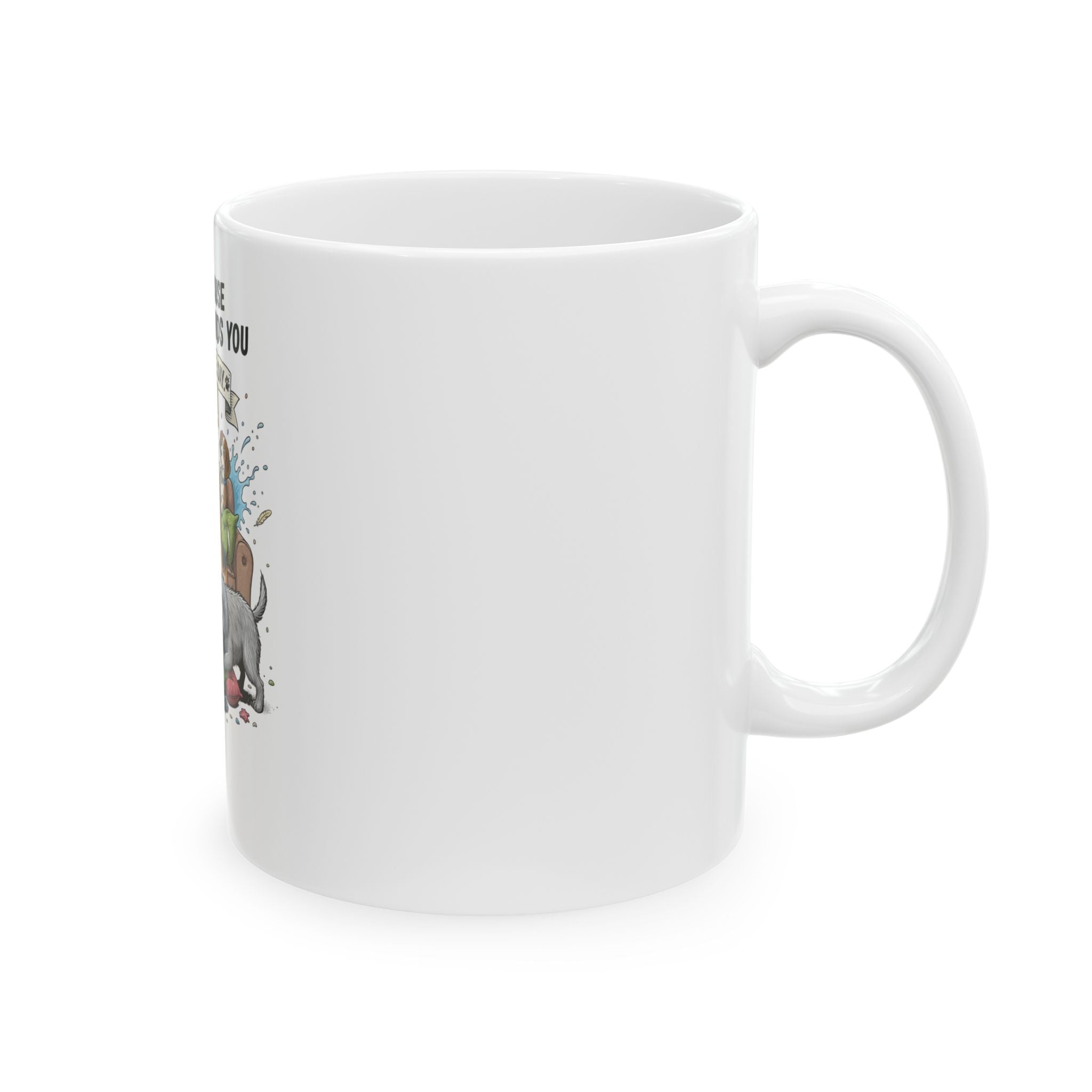 Dogs Because Adventure Finds You Mug | Ceramic Coffee Cup, Dog Lover Design