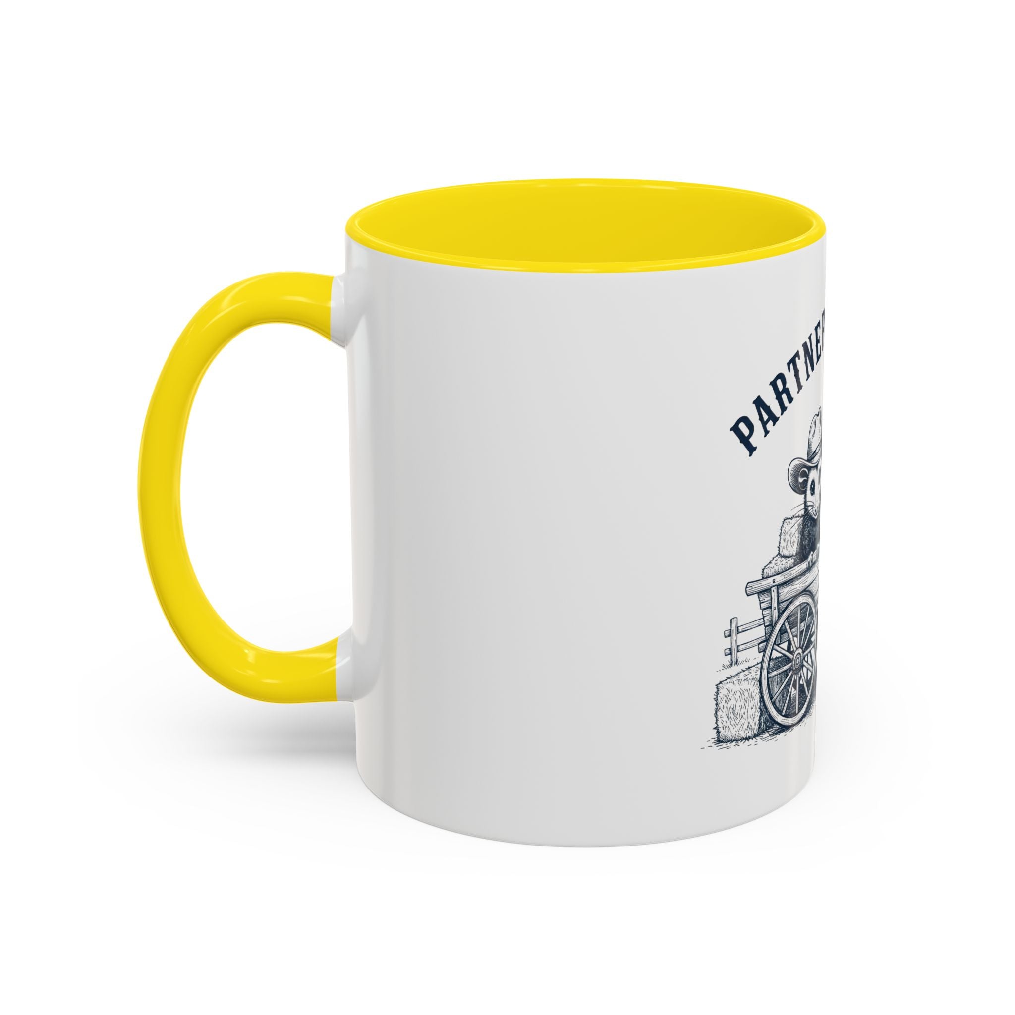Partners in Crime Coffee Mug — Cute Cowboy Coco & Pete Accent Mug (11/15oz)