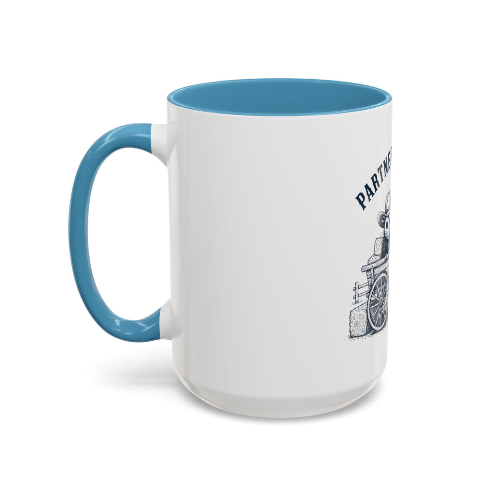 Partners in Crime Coffee Mug — Cute Cowboy Coco & Pete Accent Mug (11/15oz)