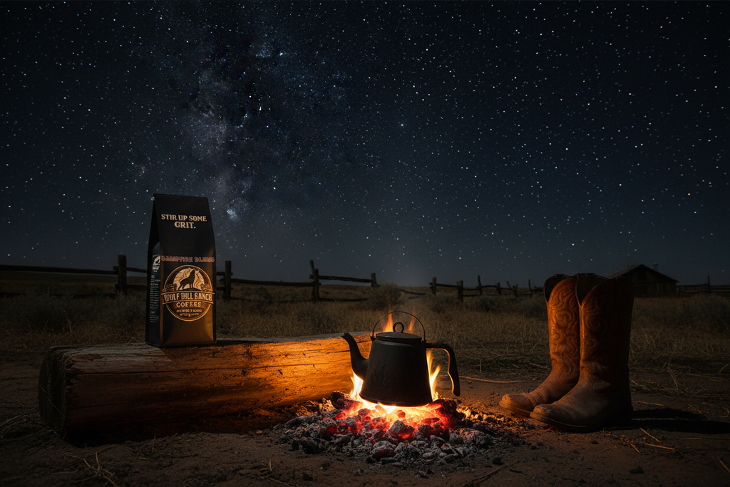Campfire at Night - Starry Sky