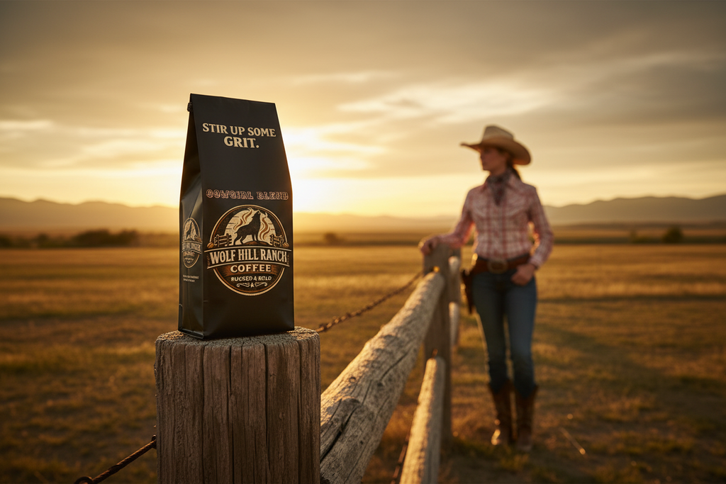 Cowgirl at Fence Post - Golden Hour