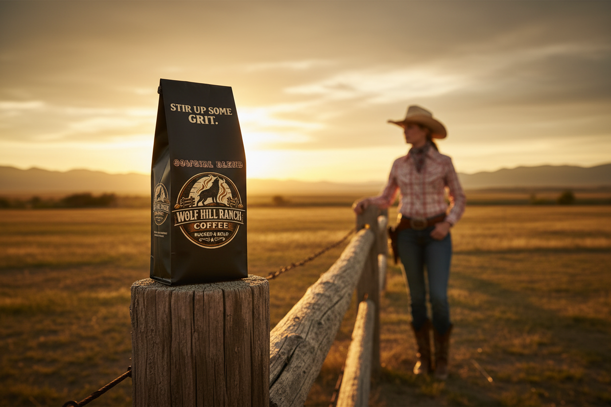 Cowgirl at Fence Post - Golden Hour