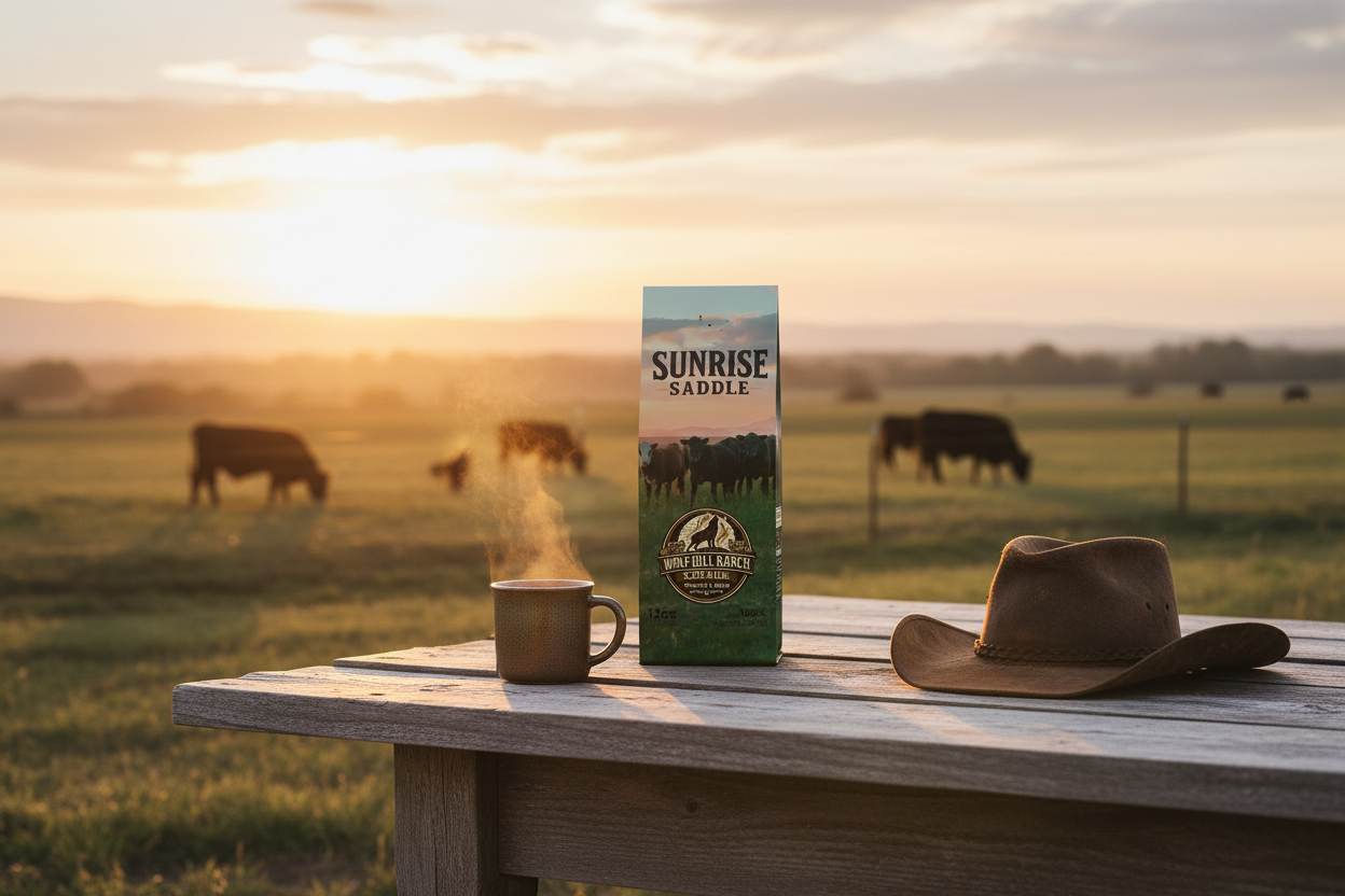 Ranch Table Morning - Mug & Cowboy Hat